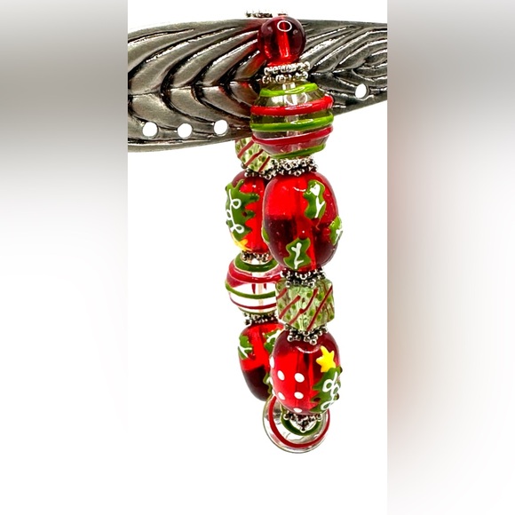 Beautiful European Glass Bead Elastic Bracelet-Christmas Colors & Theme - Picture 7 of 10